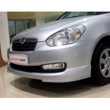 Передняя нижняя накладка (под покраску) для Hyundai Accent 2006-2010 гг