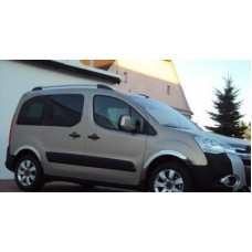 Накладки на арки (4 шт, нерж) 2 боковые двери, нержавейка для Peugeot Partner Tepee 2008-2018 гг