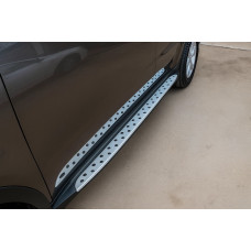 Бокові пороги OEM V1 (2 шт, алюміній) для BYD S6 2010-2016 рр