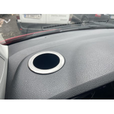 Накладка на подстаканник (2 шт., нержавейка) для Volkswagen T6 2015-2024 гг