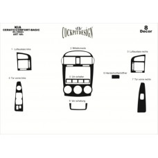Накладки на панель 2004-2006 (Sedan) Дерево для Kia Cerato 1 рр