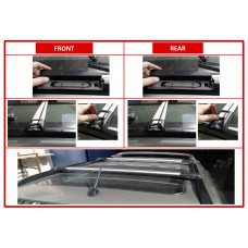 Перемички на рейлінг під ключ WingBar V1 (2 шт) Чорні для Nissan X-trail T31 2007-2014 рр