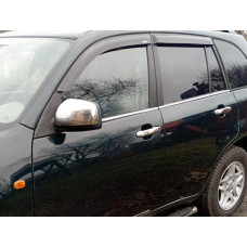 Хромированные Накладки на Ручки Дверей (4 шт, Нержавейка) Carmos - Турецкая Нержавеющая Сталь для Chery Elara/Alia/Fora/A5 2006- гг