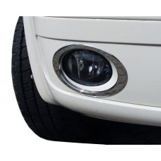 Окантовка на протитуманки (2 шт., нерж.) Carmos - турецкая сталь для Volkswagen T5 2010-2015 гг