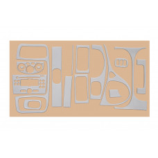 Накладка на торпедо (Большой комплект) Алюминий для Opel Vivaro 2001-2015 гг