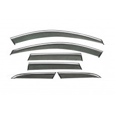 Ветровики с хромированным молдингом Niken Luxury (6 шт) для Volvo XC60 2017- гг