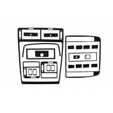 Накладки на Панель Приборов (2000-2010) Черный рояль для Volkswagen Sharan