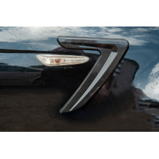 Универсальные боковые воздухозаборники DPT V-3 (ABS) (2шт) (черный глянец)