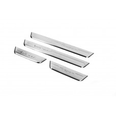 Накладки на пороги OmsaLine (4 шт, нерж) для Hyundai Tucson TL 2016-2021 рр