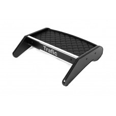 Полка на панель (2010-2014, Черная с черной строчкой) для Renault Trafic