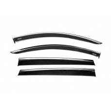 Вітровики з хромованим молдингом (4 шт, Niken) для Hyundai Santa Fe 4 2018-2023 рр