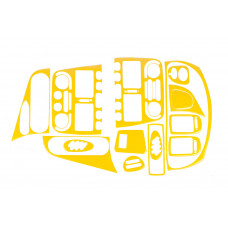 Накладки на панель приборов (желтые) для Fiat Siena 1996-2016 гг