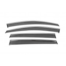 Ветровики с хромированным молдингом Niken Luxury (SW, 4 шт) для Volkswagen Golf 7/E-Golf 2012-2020 гг