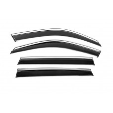 Ветровики с хромированным молдингом Niken Luxury (4 шт) для BMW X5 F-15 2013-2018 гг