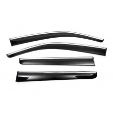 Вітровики з хромованим молдингом (4 шт., Sunplex Chrome) для Volkswagen Amarok 2010-2022 рр