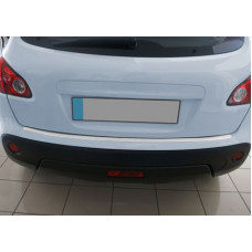Накладка на задний бампер OmsaLine (нержавейка) Матовый, Стандартная База для Nissan Qashqai 2007-2010 гг