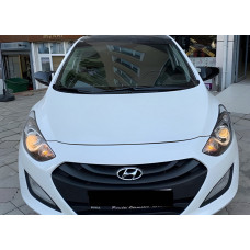 Накладки на дзеркала без вирізу під поворот BMW-style (2 шт) для Hyundai Accent 2011-2017 рр