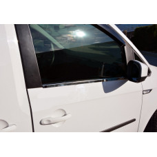 Окантовка Окон (2 шт., Нержавеющая Сталь) OmsaLine - Итальянская Нержавейка для Volkswagen Caddy 2015-2020 гг