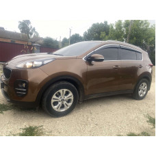 Вітровики з хромованим молдингом Niken Luxury (4 шт) для Kia Sportage 2015-2021 рр