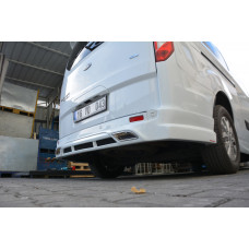 Накладка на задний бампер (грунтованная под покраску) для Ford Custom 2013-2022 гг