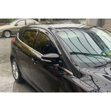 Нижние молдинги окон нержавейка (8 шт) Седан, Carmos - Турецкая сталь для Ford Focus III 2011-2017 гг