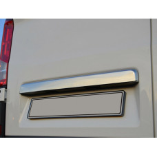 Накладка над номером (без камеры, нержавейка) Carmos - Турецкая Нержавеющая Сталь для Volkswagen Crafter 2016- гг