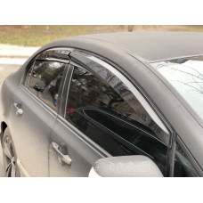 Вітровики (4 шт., Sunplex Sport) для Honda Civic Sedan VIII 2006-2011 рр