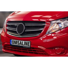 Хром Накладки на Решетку 2020-2025 (5 шт, Нержавейка) Carmos - Турецкая Нержавеющая Сталь для Mercedes Vito/V-class W447 2014- гг