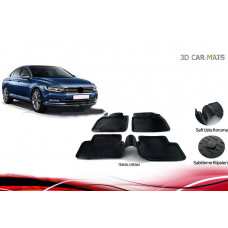 Резиновые коврики (4 шт, Niken 3D) для Volkswagen Passat B8 2015-2023 гг