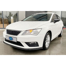 Передняя губа 2017-2020 (черная) для Seat Leon