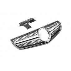 Передняя решетка радиатора (2009-2013, AMG Silver) для Mercedes E-сlass coupe C207