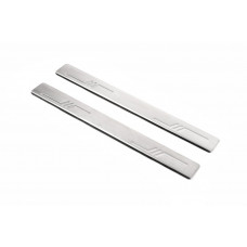 Накладки на пороги из нержавеющей стали (Omsa, 2 шт.) для Fiat Scudo 2007-2015 гг