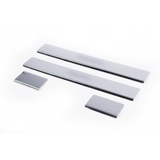 Накладки на пороги Carmos V2 (4 шт, нерж.) для Chevrolet Aveo T300 2011-2020 рр