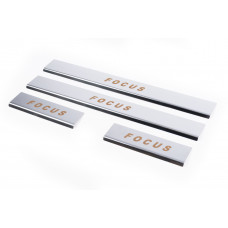 Накладки на пороги Carmos V1 (4 шт, нержавейка) для Ford Focus I 1998-2005 гг