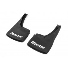 Премиум модельные брызговики с углублением (2 шт, резина) для Renault Master 2011-2023 гг