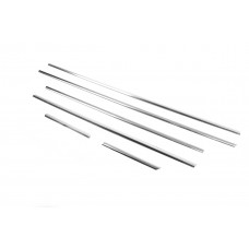 Нижние молдинги окон нержавейка (6 шт) Carmos - Турецкая Нержавеющая Сталь для BMW X5 E-70 2007-2013 гг