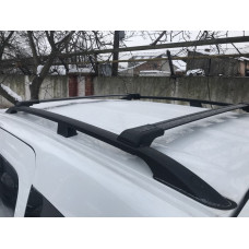 Поперечины на рейлинги с замком (2 шт) до 110 см, черный для Renault Kangoo 2008-2020 гг