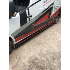 Боковые Подножки Maya Red (2 шт., Алюминий) Короткая База для Opel Movano 2010-2021 гг