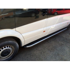 Боковые пороги Fullmond (2 шт., алюминий) Long/ExtraLong для Volkswagen Crafter 2006-2016 гг