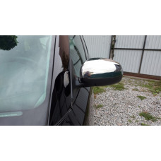 Хромированные Накладки на Зеркала (Carmos, 2 шт, Нержавейка) для Skoda Fabia 2007-2014 гг