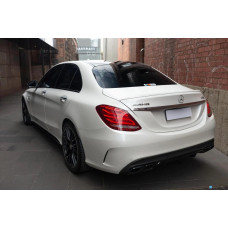 Задний бампер с диффузором (AMG C63-design 2014-2021) для Mercedes C-сlass W205