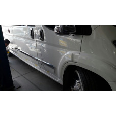 Боковые пороги под покраску (Meliset) для Peugeot Boxer 2006-2025 гг