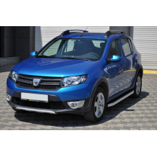Боковые пороги Fullmond (2 шт., алюминий) для Dacia Sandero 2013-2020 гг