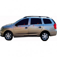 Окантовка окон нержавейка (4 шт) OmsaLine - Итальянская Нержавейка для Renault Logan MCV 2013-2022 гг