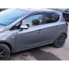 Ветровики на окна (4 шт., Sunplex Sport) для Opel Corsa E 2015-2019 гг