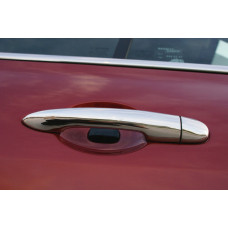 Хромированные Накладки на Ручки Дверей (4 шт, Нержавейка) Carmos - Турецкая Нержавеющая Сталь для Renault Scenic/Grand 2003-2009 гг