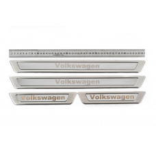 Универсальные накладки на пороги Volkswagen V-1 (4 шт., нержавейка) для Volkswagen