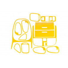 Накладки на панель приборов 1999-2003 (желтый) для Mitsubishi Carisma