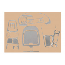 Накладки на панель 00-03 (Алюминий) для Nissan Almera N16 2000-2006 гг