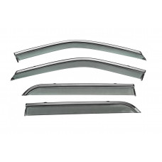 Ветровики с хромированным молдингом Niken Luxury (4 шт) для Ford Explorer 2011-2019 гг